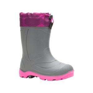 Kamik Snobuster Kids' Pink and Gray Winter Snow Boots